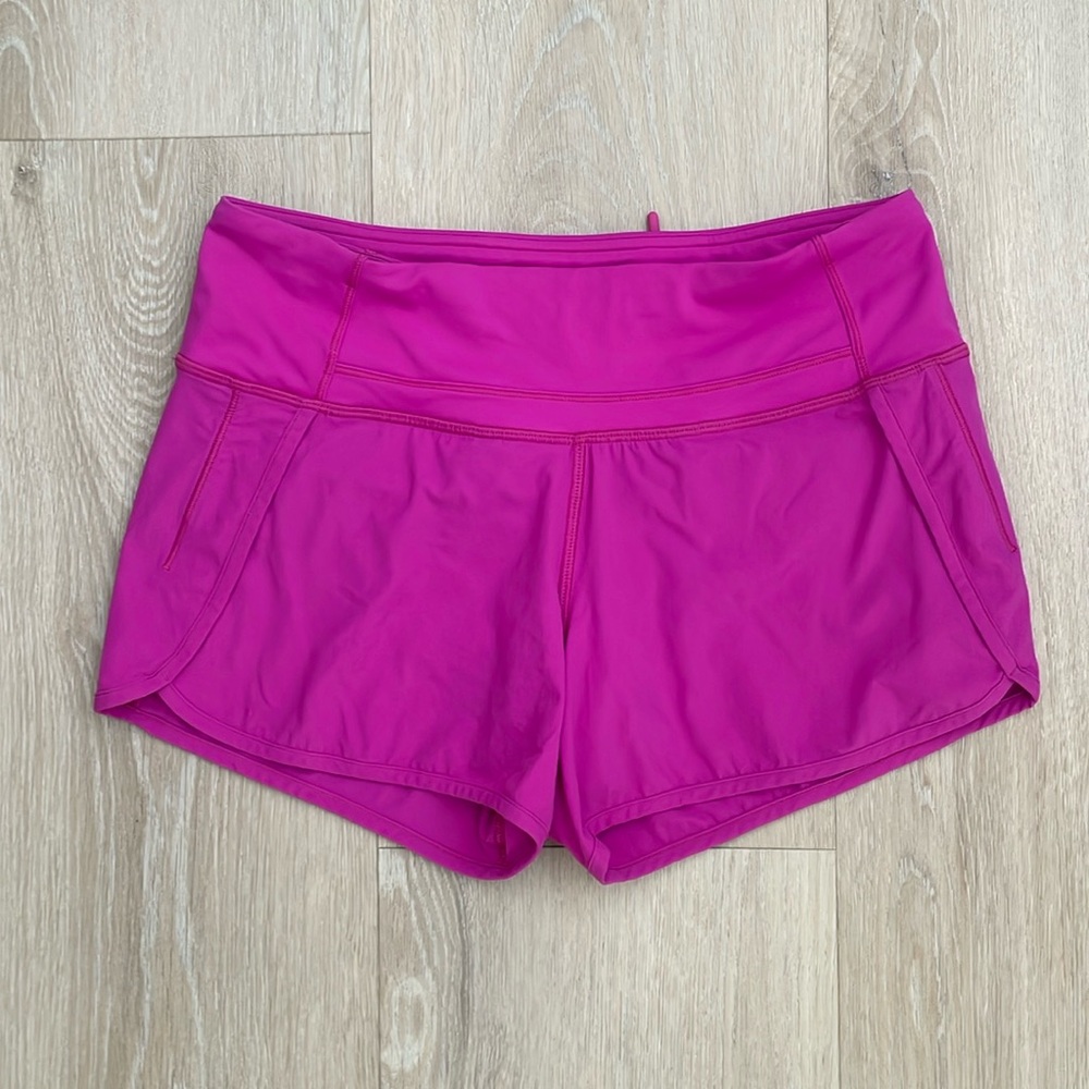 Lululemon Magenta Speed Up Shorts
